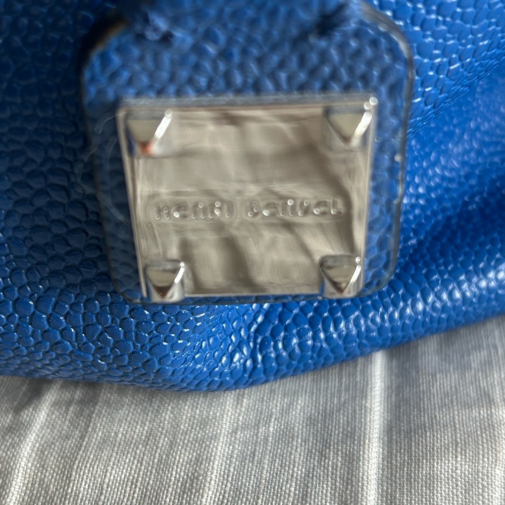 henri bendel Electric Blue Leather Satchel with Strap - Picture 6 of 7